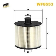 Kraftstofffilter WIX FILTERS WF8553 für OPEL Zafira Life (K0) Filtereinsatz