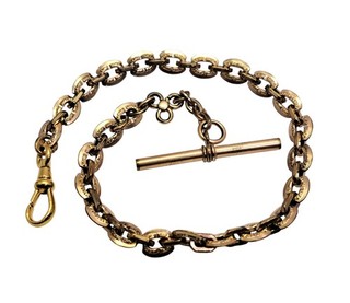 Antique Civil War Era Heavy Gold Filled Pocket Watch Chain 21.2g