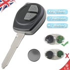 2 Button Remote Key Fob Case Battery For Vauxhall Agila A 2000-2006 B 2008-2015