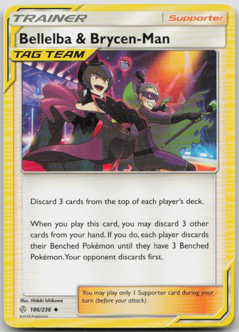 Bellelba & Brycen-Man 186/236 Cosmic Eclipse Uncommon Pokemon MP