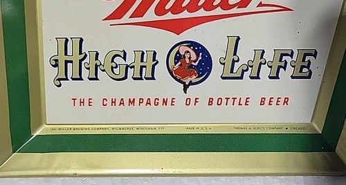 Miller Highlife Tip Tray "The Champagne Of Bottle Beer" From 1951, 8.5 By 4.5 - Picture 3 of 4