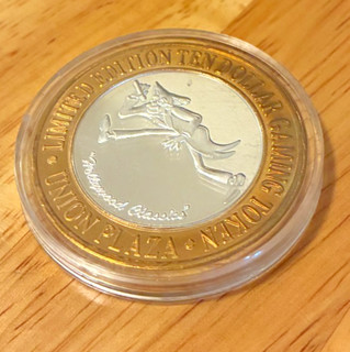 Casino Silver Strike Union Plaza Las Vegas Nevada $10 token .999 Groucho Marx