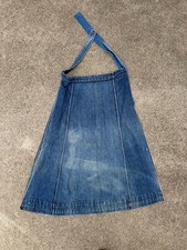 Vintage 60s Denim Apron Workwear Wide Selvedge Indigo Great Fade