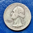 1944-S Washington Wartime Quarter. 90% Silver. AU Condition. Charity Auction. ￼