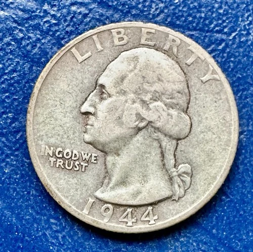 1944-S Washington Wartime Quarter. 90% Silver. AU Condition. Charity Auction. ￼