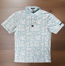 Bad Birdie Dry Heat Men  s Golf Polo, BBMP001-643A Size Small Cool Blue All Over