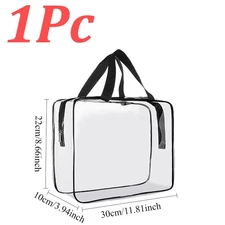 Large Toy Storage Bags Reusable Clear PVC Travel Waterproof Organizer Bags Makeu