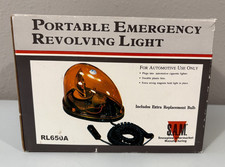 Portable Emergency Revolving Amber Light - 12v Lighter Plug In - Magnetic Rl650a