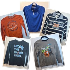 Boys Long Sleeve Shirts Size M 8-10 Lot of 5 Old Navy, Circo, Childrens Place