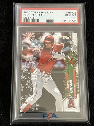 Shohei Ohtani Angels 2020 Topps Holiday Metallic PSA 10