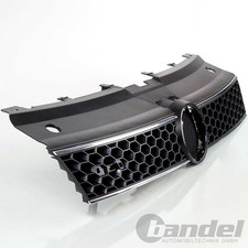 WABEN KÜHLERGRILL CHROM LEISTE SCHWARZ GLÄNZEND SPORT GRILL für VW POLO V 6R GTD