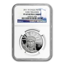 2011-W 1 oz Proof American Platinum Eagle PF-69 NGC (ER) 2672.48 per troy oz