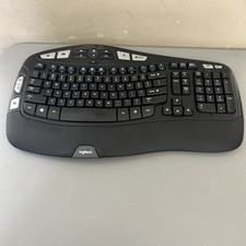 Logitech K350 Wireless Wave Ergonomic Keyboard Black Y-R0053 No Dongle