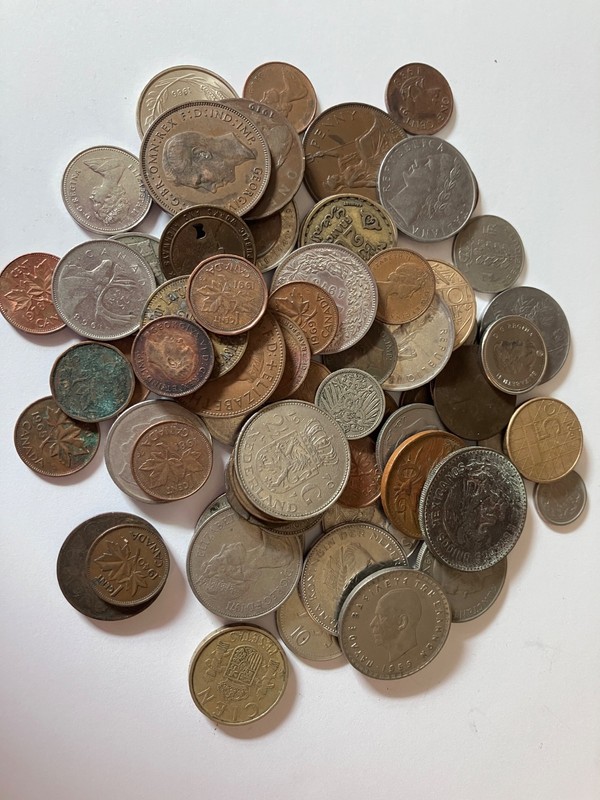 LOT of (72) Mixed Foreign Coins