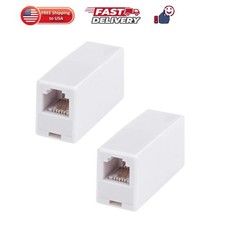 RJ11 Coupler, 2 Pack Telephone Phone Line Connector Coupler RJ11 6P4C Inline ...