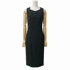 Chanel Vintage Dress Sleeveless Coco Mark CC Button Size 38 90s