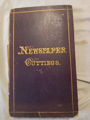 Antique Scrapbook Of Scotish History Of Newspaper Clippings 