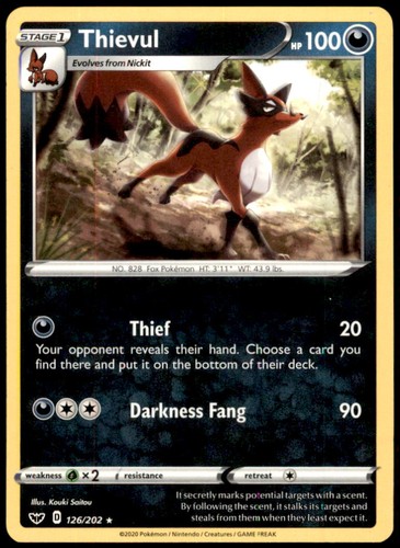 Pokemon - Thievul #126/202 - SWSH01: Sword & Shield Base Set Rare