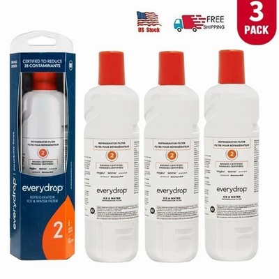 3-PACK ΕVΕRYDROP ΕDR2RXD1 Refrigerator Wate Filter 2 Replacement Home NEW US