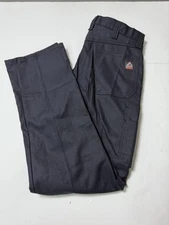 New BULWARK FLAME RESISTANT QP14BK3 Mens Navy Blue 34 X 34 Knee Cargo Pant