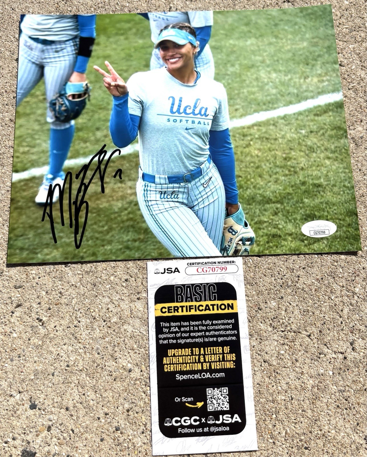 MAYA BRADY SIGNED 8x10 Photo JSA COA AUSL Softball UCLA BRUINS B 