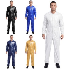 Mens Bodysuit Dustproof Jumpsuit Warehouse Coveralls Solid Mechanic Garages