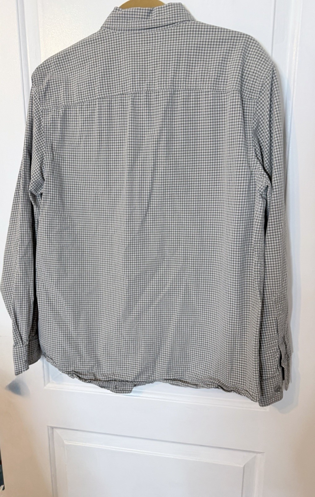 Men’s Columbia Button Down Medium Regular Gray Wh… - image 7