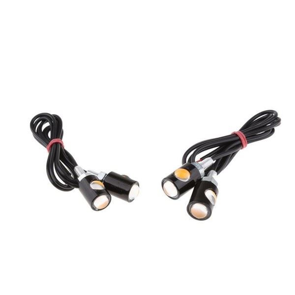 2 Paar Motorrad Schrauben Led Bolzenleuchten FüR Kfz Kennzeichen 12V Amber-image
