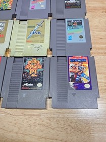 12 Nintendo NES Game Lot Mario Zelda Metroid Mike Tyson TMNT Double Dragon Works