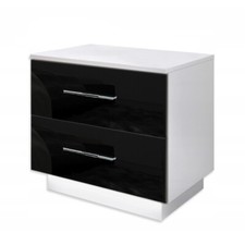 LED Nachtschrank Nachtkonsole Nachtkommode Nachttisch Hochglanz Beleuchtung V97