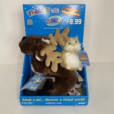New Webkinz Reindeer HM137 With MAZIN HAMSTERS Kinz Klip 2 Unused Codes Attached