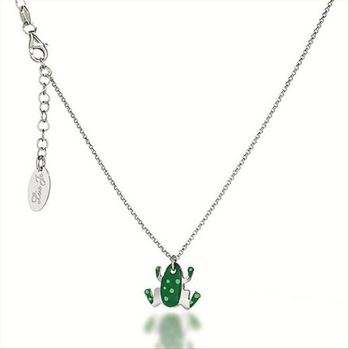Collana Pendente Liu Jo Baby Blj046 Pendente Rana Smaltato Verde - Imagen 2 de 3
