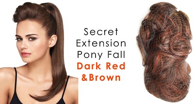 Secret Extensions Daisy Fuentes 22'' Pony Fall Synthetic Hair Dark Red & Brown