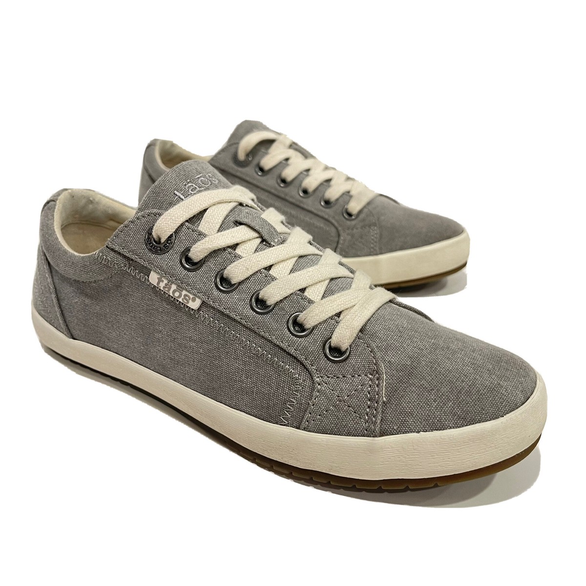 Taos Footwear Star Sneakers Womens Size 6.5 Gray Canvas Low Top