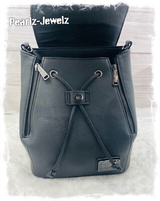 NWT Loungefly Marvel Punisher Skull Mini Backpack Bag Black Loungefly Marvel The Punisher Allover Skull Mini Backpack  main image 3