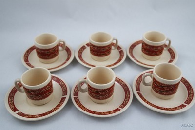 12 Piece Miniature Tea Cup and Saucer 