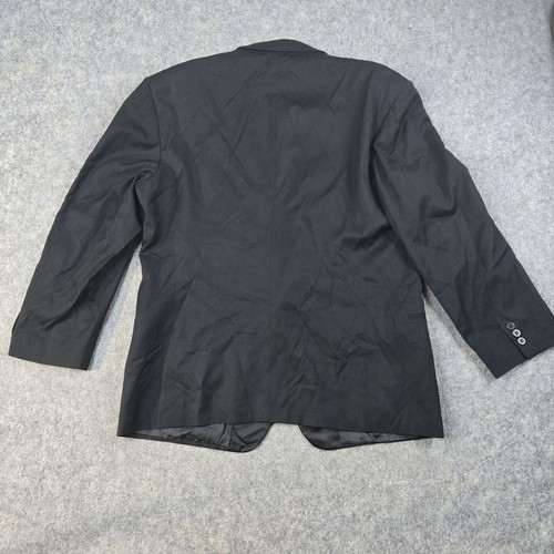 VINTAGE Giorgio Armani Suit Blazer Mens 46 Black Preppy Italy Wool Comfort Adult - Picture 14 of 24