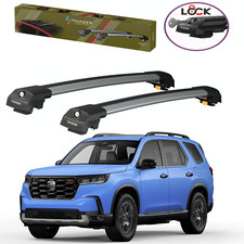 Roof Racks Cross Bars Anti-theft system For Honda Pilot 2023-2026 Gray Aluminum