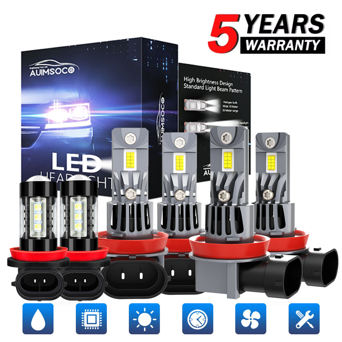 For Nissan Sentra Sedan 4-Door 2013-2021 2022 LED Hi/Lo Beam Fog Light Bulbs Kit