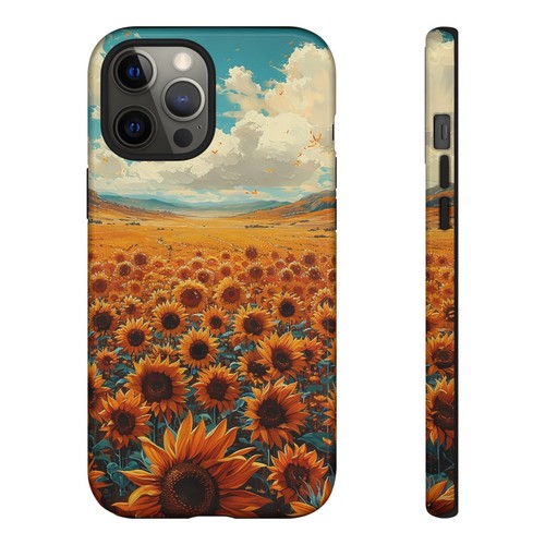 Phone Case for iPhone, Pixel, Galaxy - Sunflower Field Floral Sky Flower Cover - Picture 74 of 191