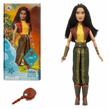 Disney Store Raya and the Last Dragon Classic Toy Doll Figure w/ Brush 11 1/2" H