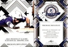 MICHAEL MULLINAX Rookie 2023 Leaf Perfect Game National Showcase RC #69 BLACK
