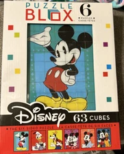 Puzzle Blox The Six Sided Disney 63 Pieces 8312 Brainwright 5.125 x 6.675 new