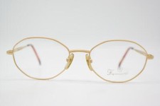Vintage Eyeglasses Faconnable IF 701 Gold Brown Square Frame