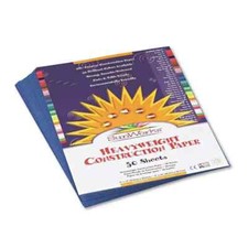SunWorks Construction Paper, 58 lbs., 9 x 12, Blue, 50 Sheets/Pack 7403