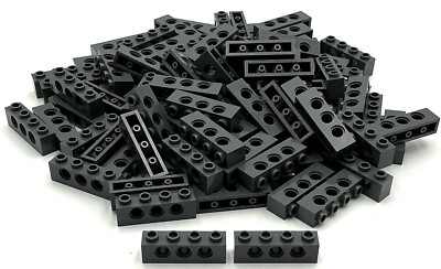 Lego 100 New Dark Bluish Gray Technic Brick Building Blocks 1 x 4 Stud Pieces