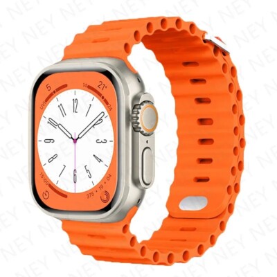 Ocean Silicone Strap Band for Apple Watch Ultra 2 10 9 8 7 6 iWatch 49mm