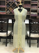 Collar Styled indian Embroidered Kurta, Kashmir Kurta, Women Kurti, Indian Kurti