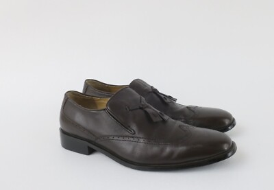 SALVATORE FERRAGAMO MENS LEATHER BROWN SHOES size EU-42 UK-7  display picture 1