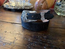   XL Pawn James Reid style Sterling Silver Belt Buckle Set 31-33-1.5/8   nu Belt